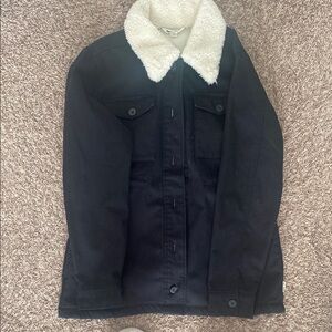 Hang Ten Black Jacket with Cream Collar